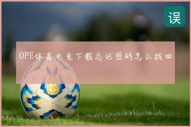 OPE体育电竞下载忘记密码怎么找回
